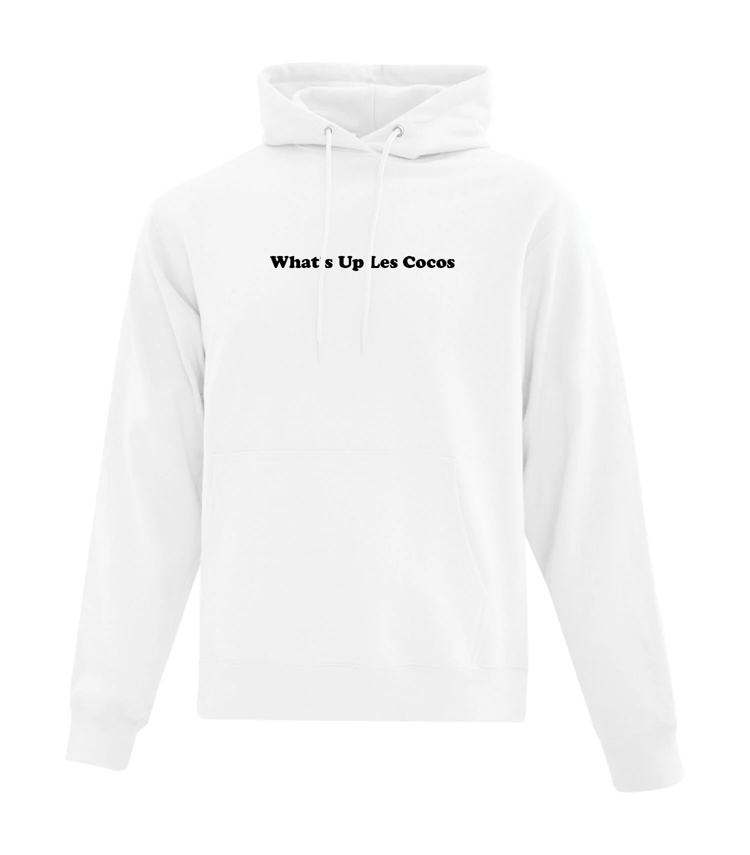 Hoodie White Smoke Hoodies Writing What's Up Les Cocos